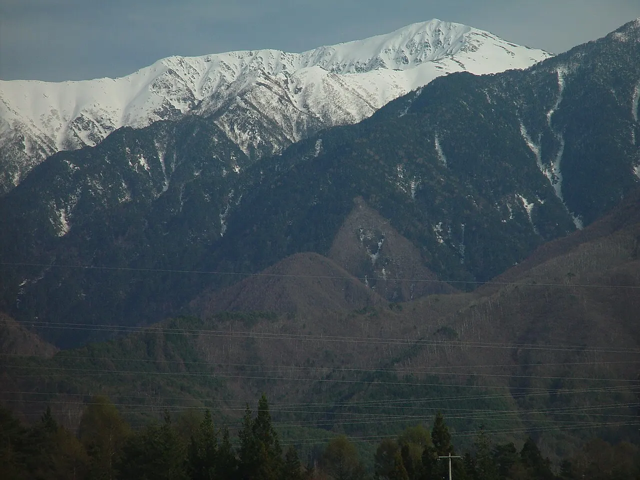 木曽駒高原から見た木曽駒ヶ岳